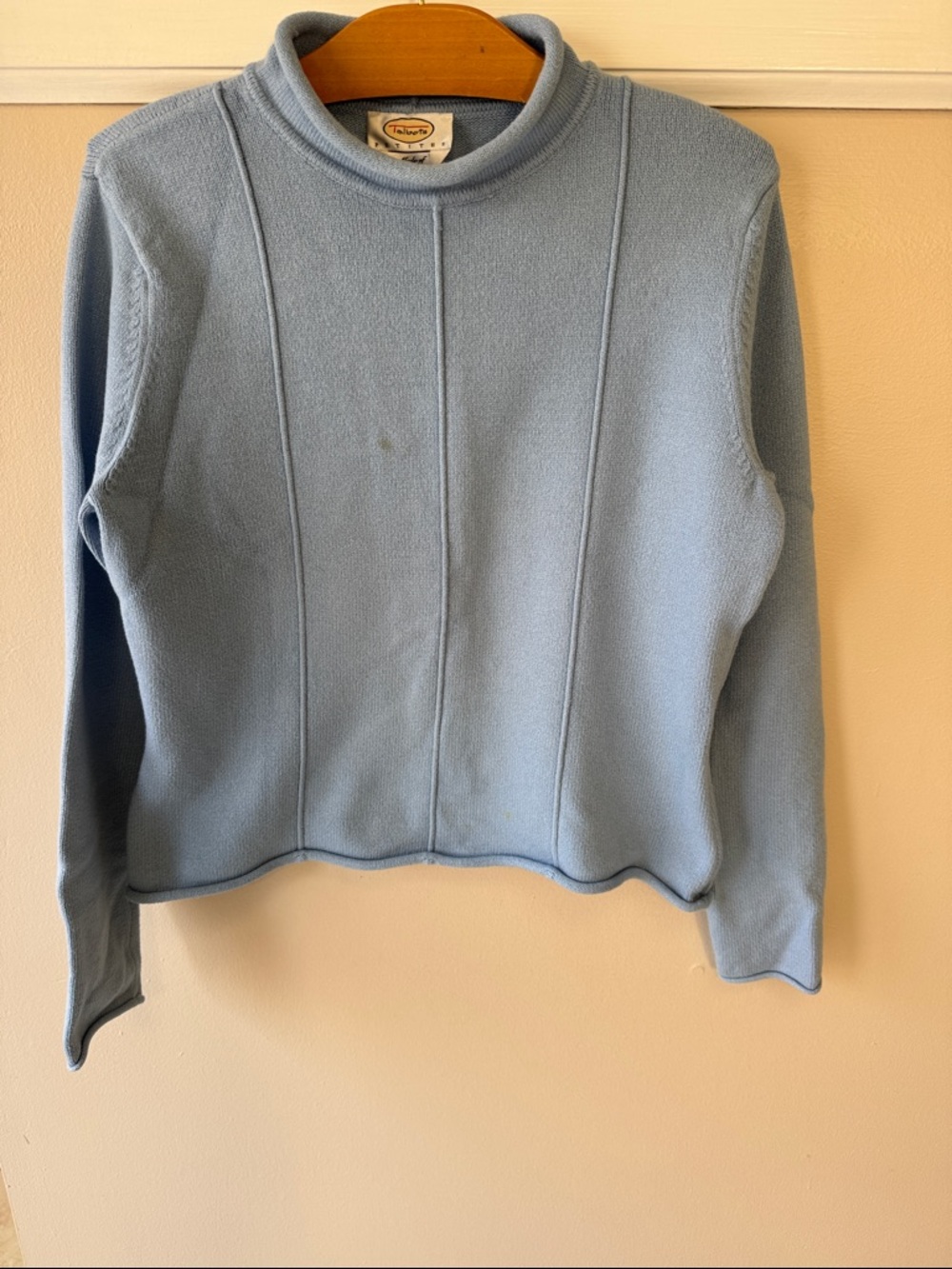 Bundle of Three Knit Sweaters - Gray, Light Blue, Camel - Picture 8 of 11
